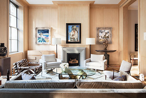 Wood-panelled Living Room